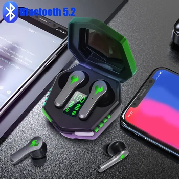 Нова детска музикална Bluetooth слушалки 5.2, безжични слушалки, смартфон, универсален безжичен дигитален дисплей, спортни ушите