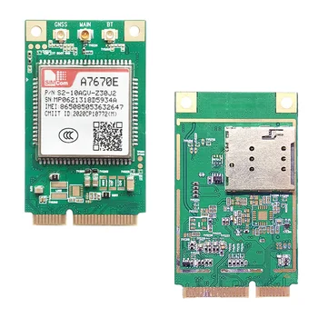 SIMCOM A7670E MINIPCIE CAT1 LTE 4G Модул A7670E-LASE със слот за СИМ-карта за Безжична връзка 4G + 2G Основна такса GR64 интерфейс TTL