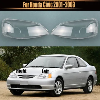 За Honda Civic 2001 ~ 2003 Капак отпред фарове Прозрачна маска Корпус светлини за мъгла Сменете оригинална лампа от плексиглас