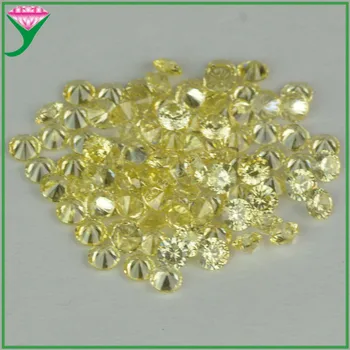 Търговия на едро с 0,8 ~ 4 мм 5A Светло лимон, жълти, Кръгли блестящи диаманти, Синтетичен Кубичен цирконий, Россыпной камък CZ За бижута