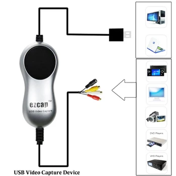 Карта за Видеозапис Ezcap170 HD Video Converter Recorder, USB 2.0 DVD VHS DVR Камера За Запис на Видео и аудио за Windows 8.1 10 7 PC