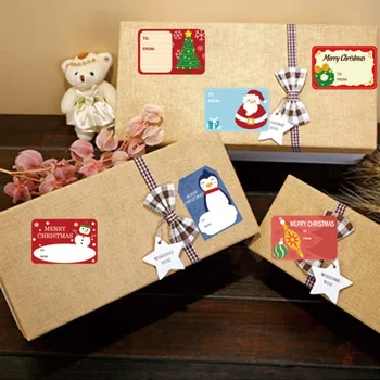 Лични бележки Подарък за печатане на Етикети с етикетите 108 бр./12 листа весела Коледа Подарък-Коледна опаковъчна хартия Декорации DIY Етикети 2