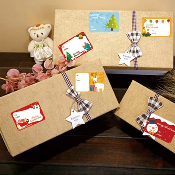 Лични бележки Подарък за печатане на Етикети с етикетите 108 бр./12 листа весела Коледа Подарък-Коледна опаковъчна хартия Декорации DIY Етикети 3