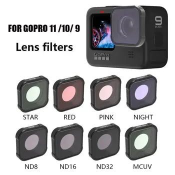 Филтър на Обектива За Gopro Hero 9 10 11 UV CPL ND 8 16 32 64 Night Diving STAR MICRO 15X Eyefish Аксесоари За Защита на Обектива на Камерата