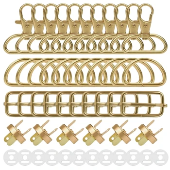 50 Броя Куки, D-образни пръстени и пълзяща ключалката Triglide Многофункционални Метални Ролкови Ключалката, Набор от куки