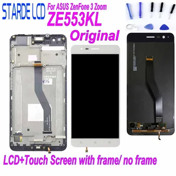 Оригинални LCD дисплей за Asus ZenFone 3 Zoom ZE553KL ZE553 Z01HDA LCD Сензорен дисплей и Цифров Преобразувател в Събирането с Рамка и Безплатни инструменти