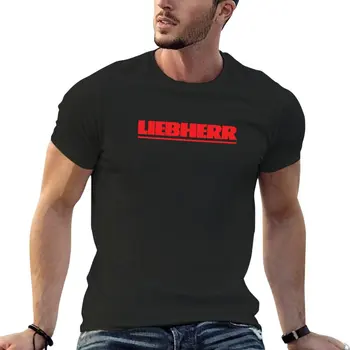 Червена тениска Liebherr, спортна тениска с изображение, champion мъжки тениски с къс ръкав