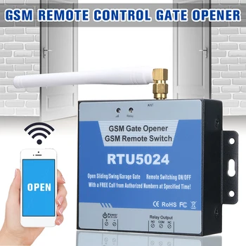 RTU5024 GSM Устройство За Отваряне на Врата Реле Дистанционно за Контрол на Достъпа До Врати Безжично Устройство За Отваряне на Врати За Безплатно Обаждане 850/900/1800/1900 Mhz 4