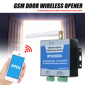 RTU5024 GSM Устройство За Отваряне на Врата Реле Дистанционно за Контрол на Достъпа До Врати Безжично Устройство За Отваряне на Врати За Безплатно Обаждане 850/900/1800/1900 Mhz 5