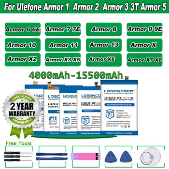 LOSONCOER Батерия с капацитет 15500 ма За Ulefone Armor X 2 X2 3 3T 3W X3 X5 5 5 6 6E 6S 7 7Д X6 X7 X7 Pro 8 X8 9 9E Armor 10 11 13