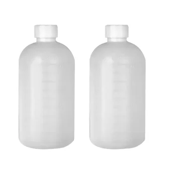 2 бр Бутилка с природата Запечатан контейнер за съхранение на течност за лекарства с тесен провлак, висококачествен полиетилен с висока плътност, пластмаса за запечатване на пробите