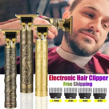 Електрическа машина за подстригване на коса T9 USB Акумулаторна Нова машина за подстригване на коса Мъжка Самобръсначка Тример за мъже Професионален фризьор за подстригване на брада
