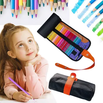 36 цветни моливи Комплект меки цветни моливи Са подходящи за художници, деца и възрастни, чанта-органайзер за colorization канцеларски материали