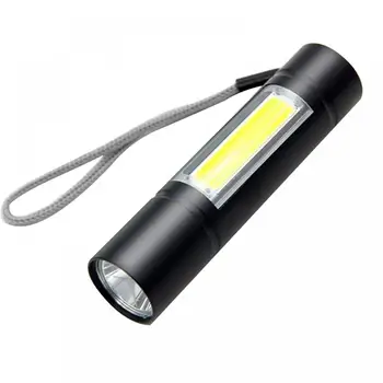 1 бр. мощна акумулаторна батерия led фенерче с мини-увеличение за нощуване на открито, мощна лампа, водоустойчив тактически фенер 2