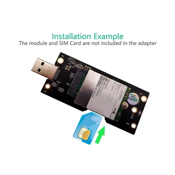 Модул NGFF СИМ карта, с USB 3.0 Модул 3G/ 4G / 5G към USB 3.0 със слот за СИМ-карта за Преносим адаптер