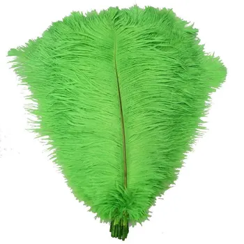 Продажба на едро на Зелени Страусиных Пера 15-75 см 6-30 Инча САМ Carnival Декор Парти, Сватба Бижута От Естествени Пера Страусиных 1