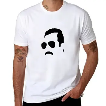 Нова официална бейзболна фланелка Freddie Mercury с монохромен лицето на Raglan, забавни тениски, мъжки тениски