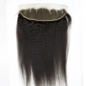 IXTUYLL Извратени Директен Патици От Човешка коса Yaki Virgin Естествени Черни Бразилски Снопове от Човешки Косъм с Кружевными Отпред Куки 5