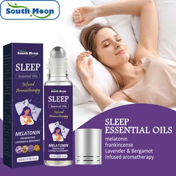 10 мл етерично масло за сън, успокояващ спрей за сън, Растителна копър, успокояващ етерично масло от лавандула и бергамот, масло за грижа за кожата