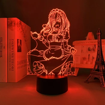 Аниме 3d Light Квинтесенцията на Пет Мику Накано за Украса Спални Led лека нощ, Подарък За Рожден Ден Настолна Лампа Манга