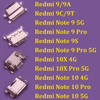 20pcs Зарядно Устройство Type C Micro Mini USB Порт За Зареждане на Зарядно устройство Конектор За Xiaomi Redmi 9 9А 9В 9T 9S 9Pro 10 10X 10Pro 10XPro