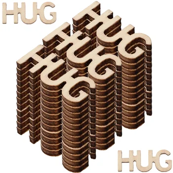 Дървени букви за прегръдки Непълни деколтета за прегръдки Парченца дървени бижута за прегръдки Подарък банка 