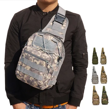 Военно-тактически чанта през рамо, мъжки градинска камуфляжная армията чанта-прашка, раници Molle, спортна чанта за къмпинг, лов, пътуване