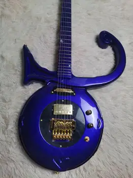 Актуализация на електрическа китара Prince Symbol Златен обков Абстрактен символ на дъжд Професионална китара