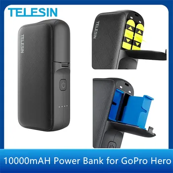 TELESIN Power Bank за GoPro Hero 12 11 10 9 10000 ма с Бързо Зареждане 20 W PD Преносимо Зарядно За Екшън Камерата Gopro