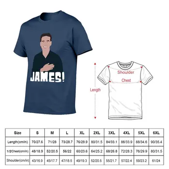 Нови герои тестове: Джеймс Хольцхауэр, поза кацане (тениска), тениска за момчета, бели ризи, тениски оверсайз за мъже 1