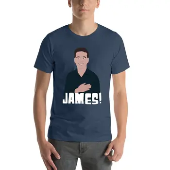 Нови герои тестове: Джеймс Хольцхауэр, поза кацане (тениска), тениска за момчета, бели ризи, тениски оверсайз за мъже 2