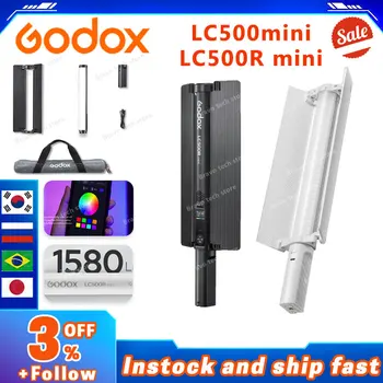 Godox LC500R mini LC500 mini LED Light Stick RGB LED Light Stick | Цветна температура 2500 ДО-8500К | CRI 95
