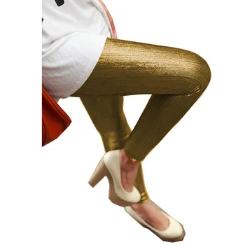 Дамски модни блестящи златни гамаши S-7XL, женски гамаши, разтеглив гамаши за фитнес, тънки джеггинсы повдигащ, секси панталони за момичета