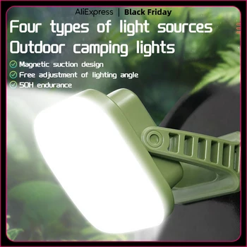MOSLIGHTING Обновен акумулаторна батерия led лампа за къмпинг с магнитен увеличение, преносим фенер, осветление за палатки, Осветление за поддръжка
