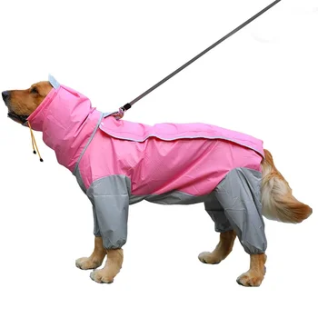 Голям домашен любимец За кучета, Наметало-пончо, яке, анцуг с качулка, дрехи, водоустойчив гащеризон, дъждобран за кучета, костюми Rain Big 6XL