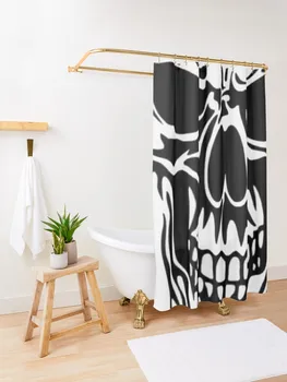 Завеса за душ с черепа M ByTe, Декоративна капачка за баня, душ Завеса за душ, баня и стоки за душата 2