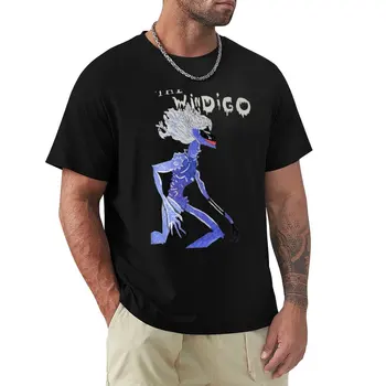 Виндиго - тениска с смущаваща духа на фолклора първата нацията по поръчка, оверсайз, индивидуален дизайн, мъжки ризи