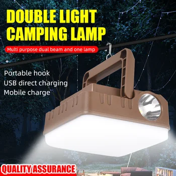 Led светлини за къмпинг Акумулаторна батерия за Преносим фенер за палатка Работно фенерче с блок захранване Спасителна лампа за къмпинг