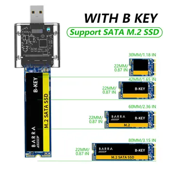 Корпус на твърдотелно устройство за съхранение M2 шаси SATA Gen 1 USB 3.0 адаптер Кутия за дискове, за да SSD SATA M. 2 NGFF 5