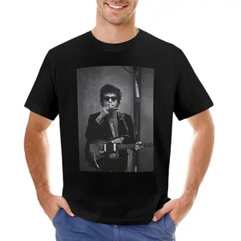 Черно-бяла тениска с плакат на Дилън Smoke, графична тениска, спортни ризи за мъже