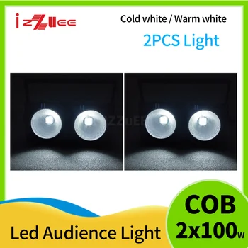2 елемента LED 2x100 W COB Audience DMX Light 2 очи COB Blinder Light Допълнителен управляващ led индивидуално за концерта дискотеки, DJ партита
