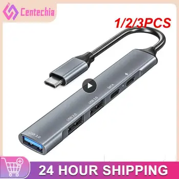 1/2/3ШТ C USB Хъб 4-портов USB Type C до USB 3.0 Хъб-Сплитер Адаптер за MacBook iPad Galaxy Note 10 S10 USB