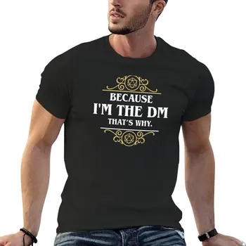Тениска Because I ' m the DM, тениска за момче, тениски по поръчка, риза с домашен любимец принтом за момчета, корейската мода мъжка тениска с къс ръкав