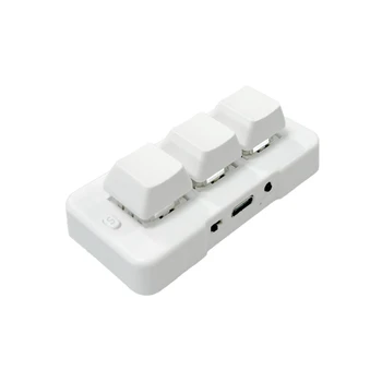 Ръчна мини-клавиатура MK321BT с 3 комбинации-синьо, двухрежимное свързване на USB + БТ за възпроизвеждане на мултимедия, бял