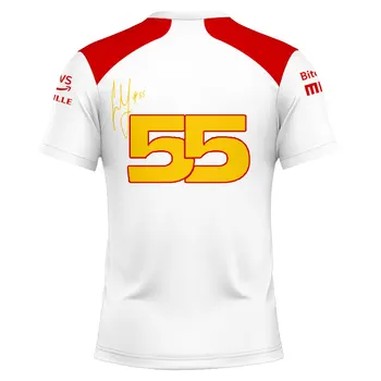 2023 Нова лятна тениска за мъже и жени F1 Racing CHARLES LECLERC 16 Carlos Sainz 55, спортна тениска за състезатели