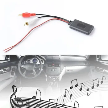 2 елемента Авто безжичен модул Bluetooth Музикален адаптер AUX вход RCA аудио кабел Универсален интерфейс 2RCA Bluetooth адаптер 5-12 В 2