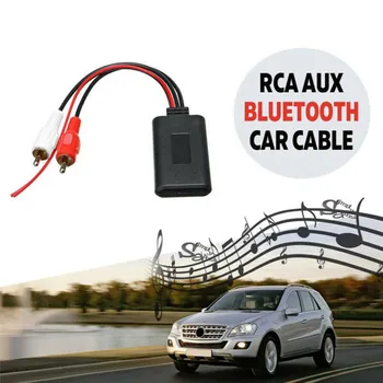 2 елемента Авто безжичен модул Bluetooth Музикален адаптер AUX вход RCA аудио кабел Универсален интерфейс 2RCA Bluetooth адаптер 5-12 В 4