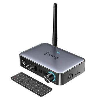 Bluetooth Приемник Предавател 5.1 NFC Стерео с 3.5 Мм AUX вход RCA Коаксиален Безжичен аудиоадаптер Микрофон за телевизор
