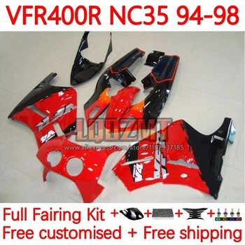 Рамка за HONDA RVF VFR 400 VFR400 R RR CC V4 Червен черен NC35 94 95 96 97 98 VFR400R 1994 1995 1996 1997 1998 Година на производство 134No.6