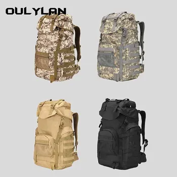 Oulylan Upgrade Спорт на открито, тактическа раница, 50-литров чанта с голям капацитет, Камуфляжная Водоустойчива чанта за скално катерене, алпинизъм, пешеходен туризъм 1